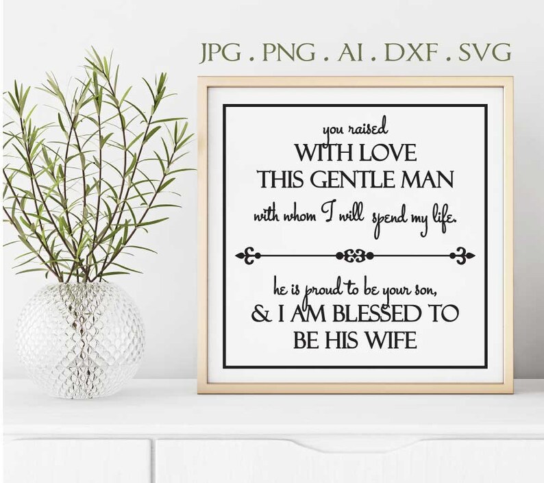 Download Mother of Groom SVG Clipart Quote Design Thank You Gift ...