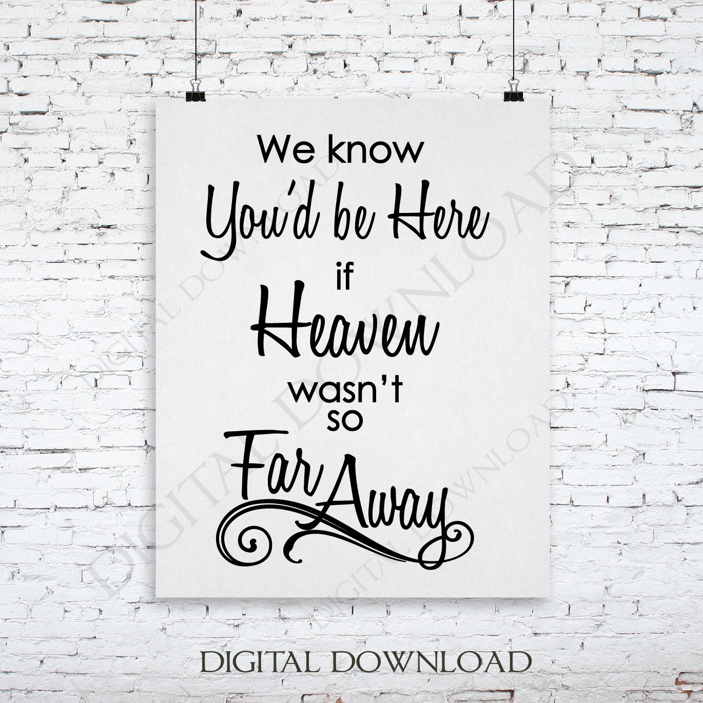Download Memorial SVG Quote Heaven Far Away Saying to Print Wedding | Etsy