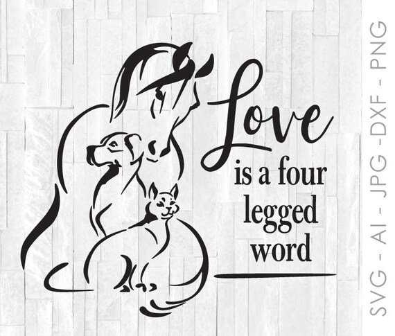 Svg Pet Clipart For Cricut Silhouette Cameo Quote Design Dxf Etsy