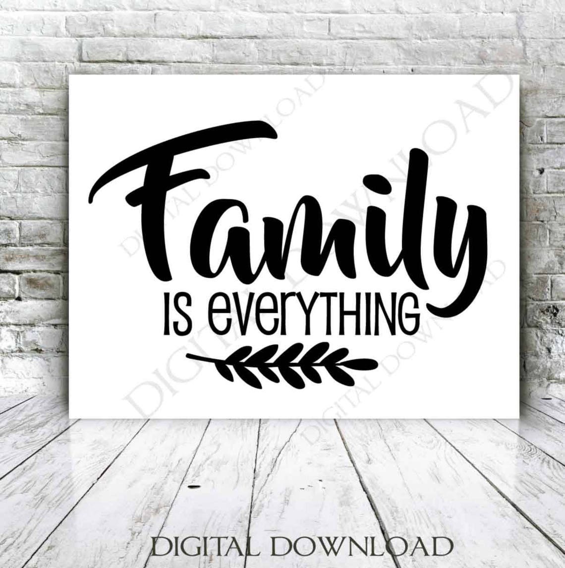 Family is Everything SVG Design Vector Quotes Vinyl Design Etsy