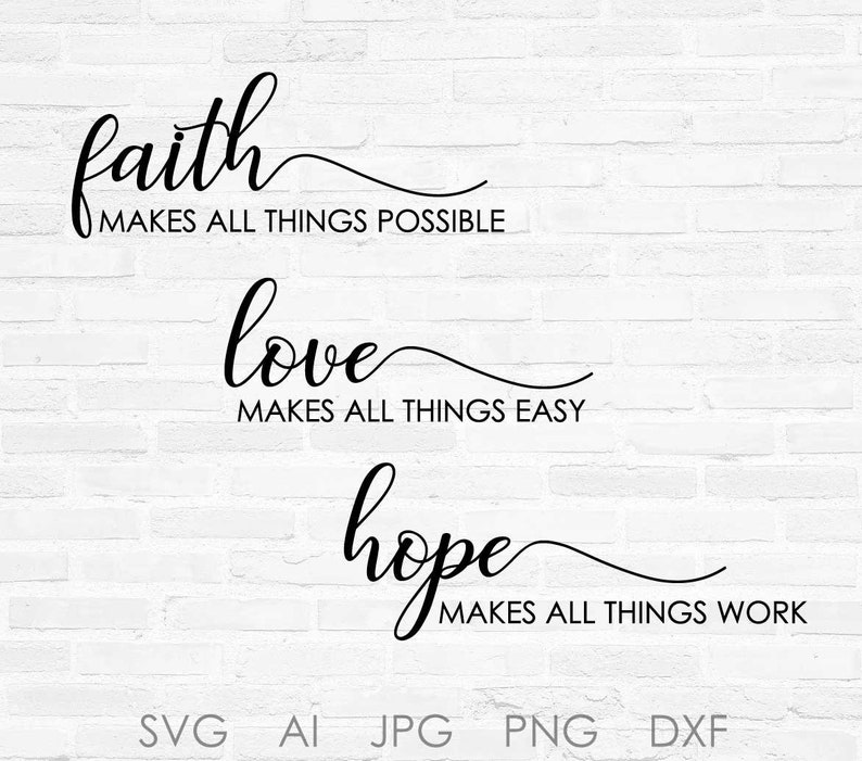 Download Faith SVG Quote Design Love Vector Clipart Quote Hope ...