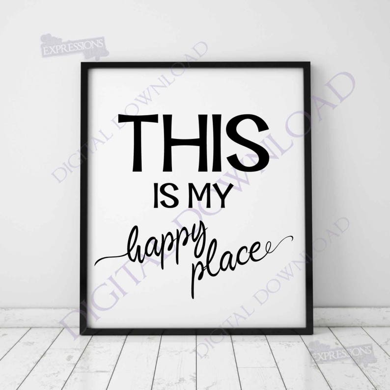 This is My Happy Place Design Vector Clipart Vinyl Saying Etsy