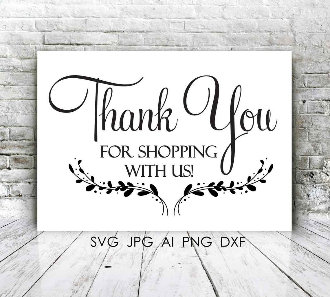 Thank You for Shopping With Us Quote Vector Digital Typography Etsy Thank You for Shopping With Us Quote Vector Digital Typography Etsy