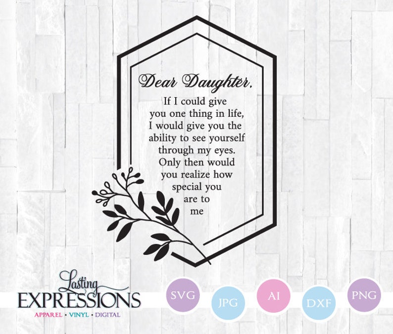 Download Mother Daughter Quote SVG Mother's Day Saying Dear | Etsy