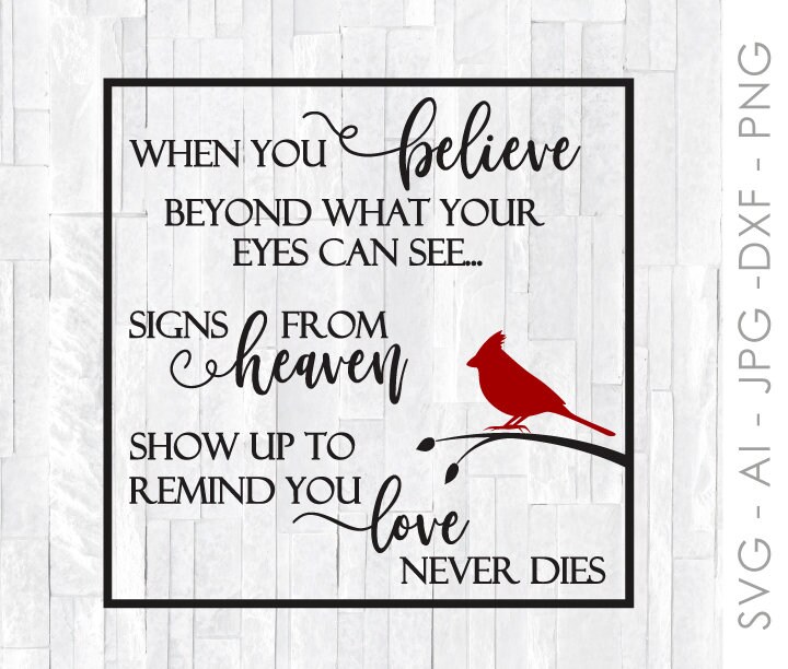 Download Cardinal Sign Quote Svg Digital Crafting File For Cricut Etsy