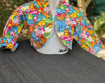 Bolero Jacket &quot;Colourful Cats&quot;