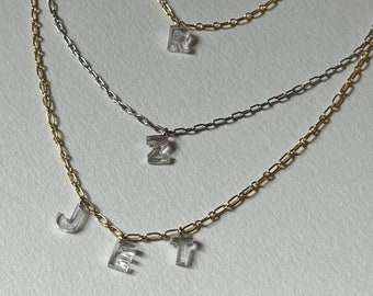 Diamond Alphabet Necklace