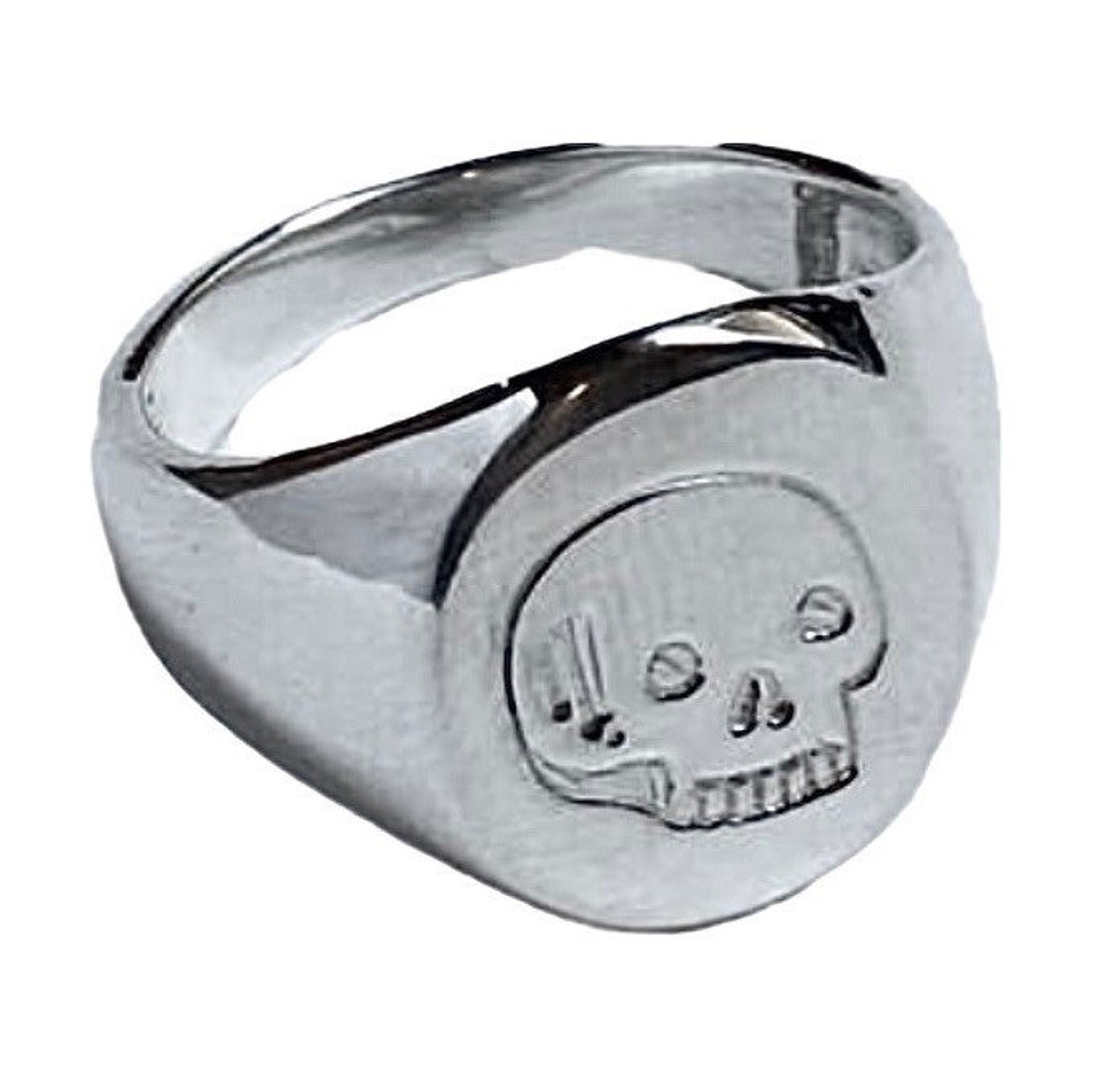 Chunky Skull Signet Ring | Etsy