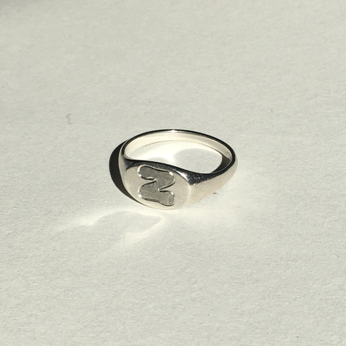 Custom Sterling Silver Initial Signet Ring handmade to order | Etsy