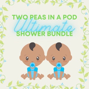 Two Peas in a Pod Baby Shower (AABoys) - Ultimate Baby Shower Bundle