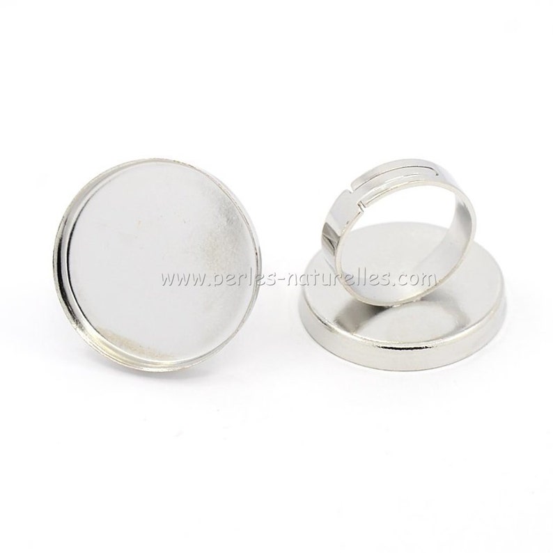 11050100 Cabochon Ring Antique Silver Adjustable Cabochon Ring 25mm