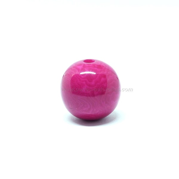 5/7/9/20/25mm - Fuchsia Tagua : 1 or 10 beads