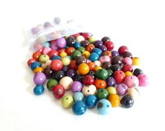 Asai - Multicolored assortment of asai beads - 50/100/500/1000/5000