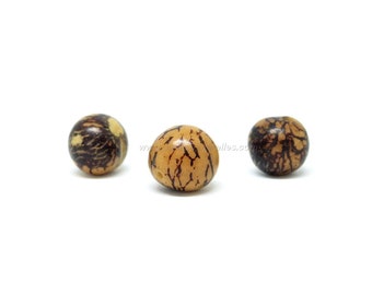 Asai - Brown Zebra - 10 or 100 Asai beads