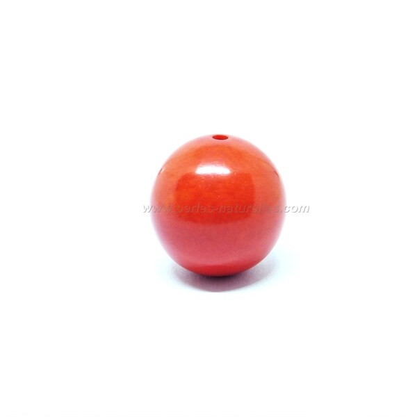 5/7/9/20/25mm - Tagua Orange : 1 ou 10 perles