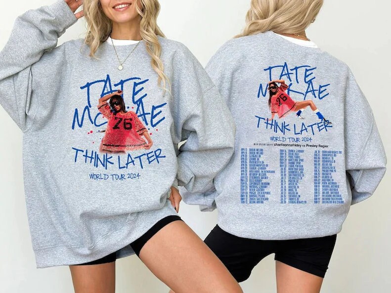 Tate Mcrae The Think Later World Tour 2024 Tour Shirt, Tate Mcrae Fan Shirt, Tate Mcrae 2024 Concert Shirt, Gift For Fan