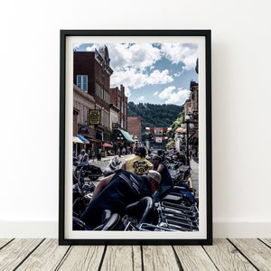 Bikers Gearing Up during Sturgis Motorcycle Rally, Deadwood, South Dakota - Photo of Bikers Preparing for the Sturgis Motorcycle Rally