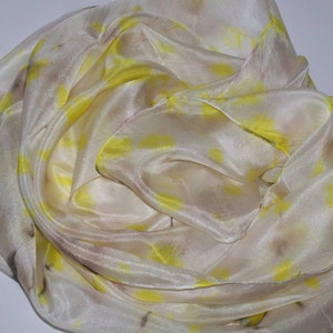 silkscarf, white, yellow, grey, brown for her image 2