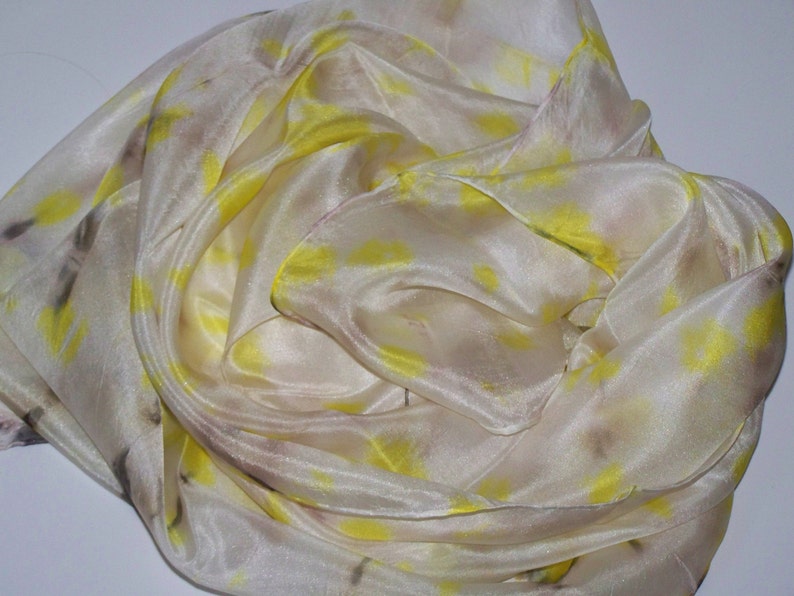 silkscarf, white, yellow, grey, brown for her image 2