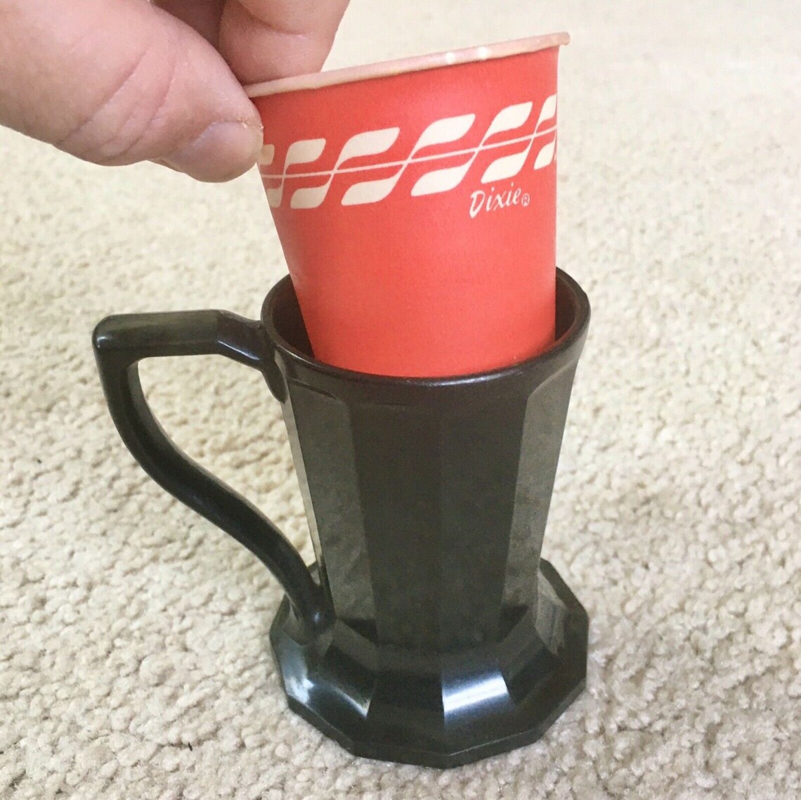 Vintage Dixie Cup Holder No. 79 Gray Plastic W/ Original Red Etsy