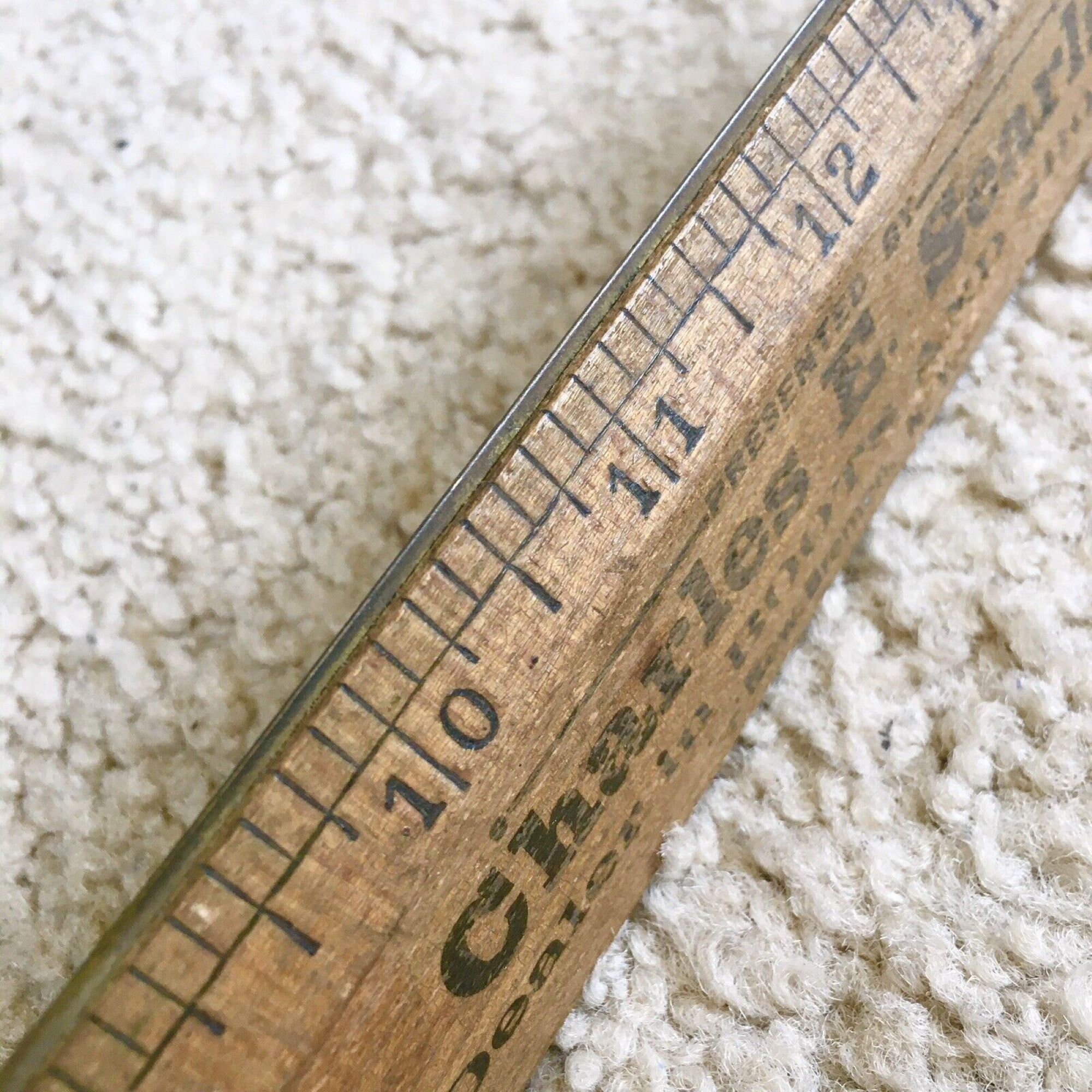 Early Ruler Like Tools Vintage Early 1900s Wood Ruler 15” COLCHESTER SPADING BOOT Advertising ...