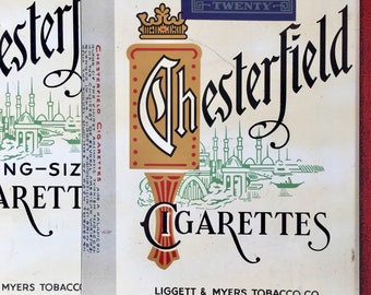 Vintage 1950s Chesterfield Cigarettes Metal Sign 29” X 23