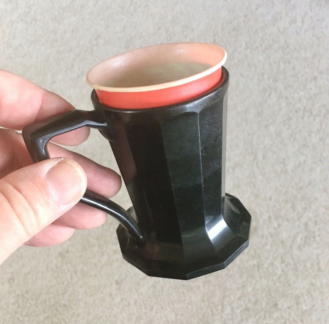Vintage Dixie Cup Holder No. 79 Gray Plastic W/ Original Red Etsy