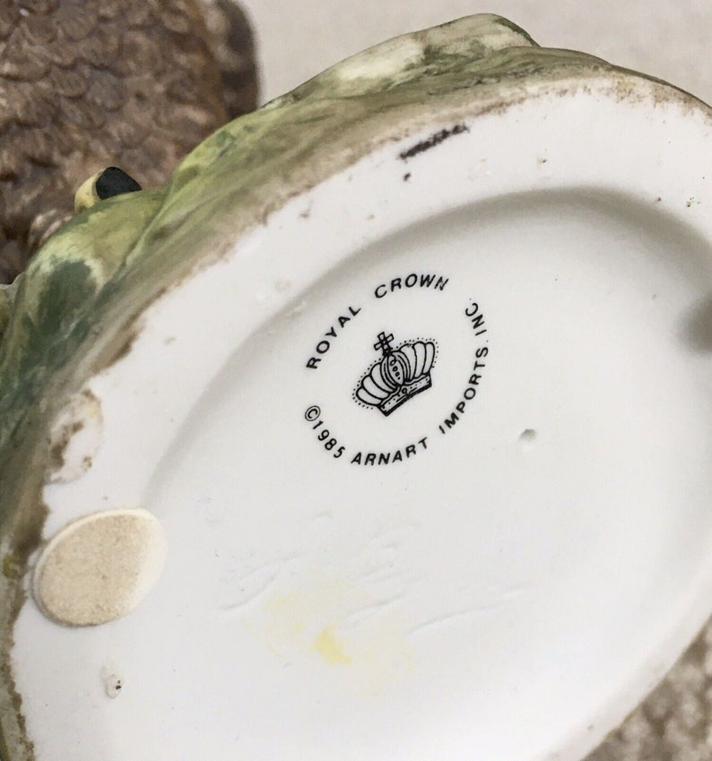 Vintage 1985 ARNART ROYAL CROWN Bald Eagle Porcelain Figurine Etsy