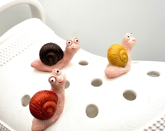 Charms de caracol para zapatos / Charm de caracol divertido / Charm de caracol para zapatos / Charms de zapatos para niños / Ideas de regalos / Charm de caracol / Babosa / Regalos únicos