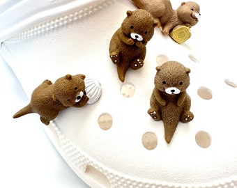 カワウソのシューチャーム | カワウソのシューチャーム | かわいいカワウソ | 動物のシューチャーム | 3Dシューチャーム | ユニークなシューチャーム | ギフトアイデア