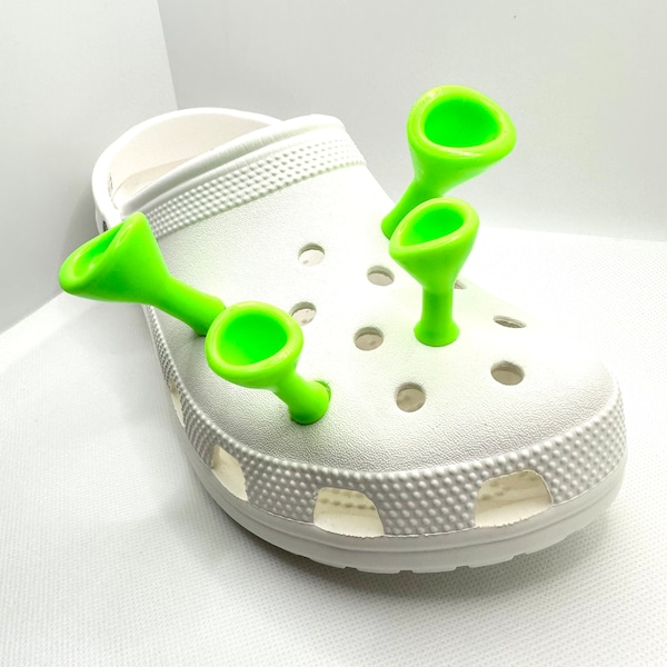 Set of 2 | Ogre Ear Croc Charms | Green Ogre Ear Charms | Ogre Jibbits | 3D Croc Charms | Funny Croc Charms | Gift Ideas