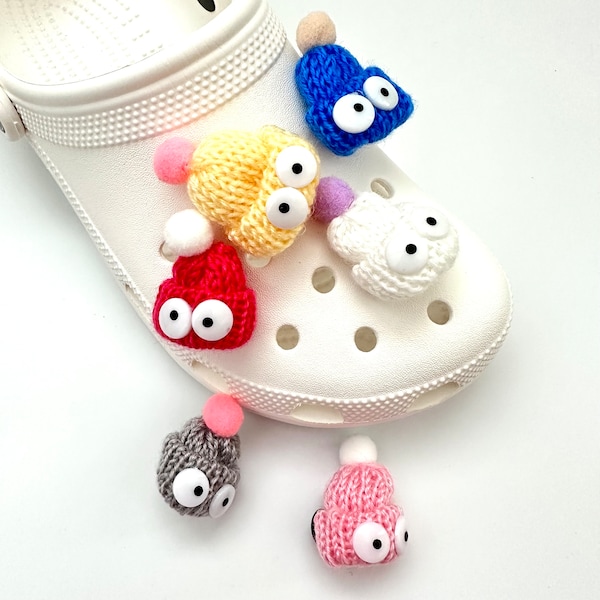 Bonnets pour chaussures | de chaussures chapeau d'hiver | Charms de chaussures 3D | pour chapeaux en tricot | Charms de chaussures uniques