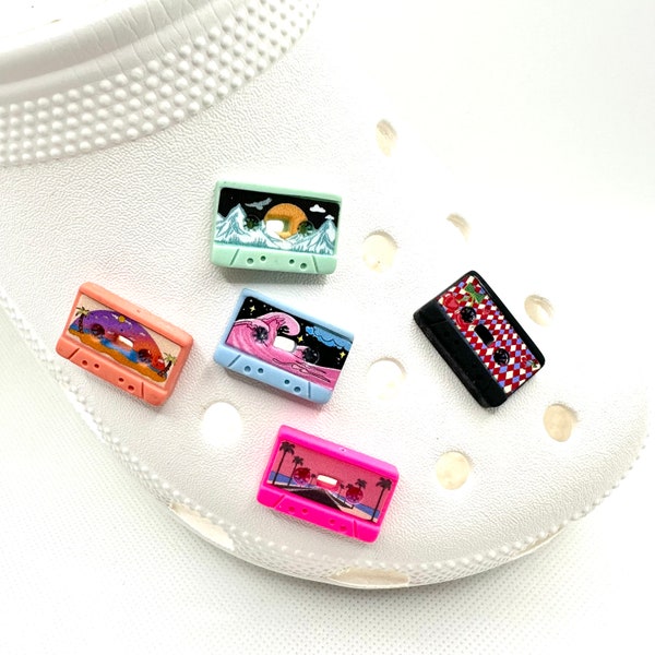 Cassette Tape Croc Charms | Cassette Jibbits | Music Charms | Pink Cassette Tape Charm | Unique Croc Charms | Gift Ideas