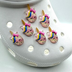 Unicorn Shoe Charms | Glitter Unicorn | Kawaii Unicorn Shoe Charm | Cute Unicorn Charm | Shoe Charms for Kids | Gift Ideas