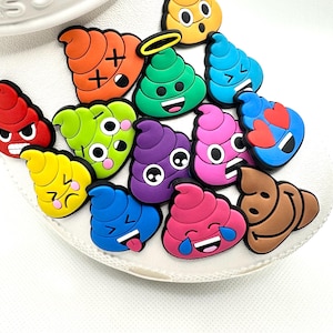 Poo Charm | Colorful Shoe Charms | Expression Charms | Rainbow Charms | Funny Shoe Charms | Gift Ideas
