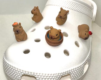 Capybara Shoe Charms | Capybara Clog Charm | Shoe Charms for Kids | Capybara in the Bath Charm | Cute Capybara Charm | Unique Gift