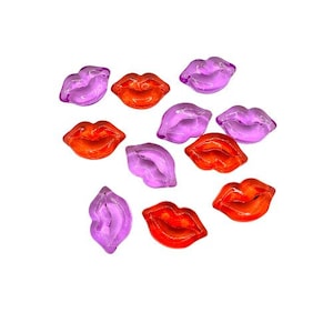 Red Lips Shoe Charm | Purple Lip Shoe Charm | Lippies Charm | Acrylic Red Lip | Unique Gift Ideas
