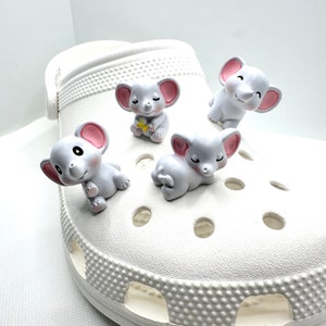 Elephant Shoe Charms | 3D Elephant Charm | Shoe Charms for Kids | Gray Elephant | Cute Elephant Shoe Charm | Unique Gift Ideas