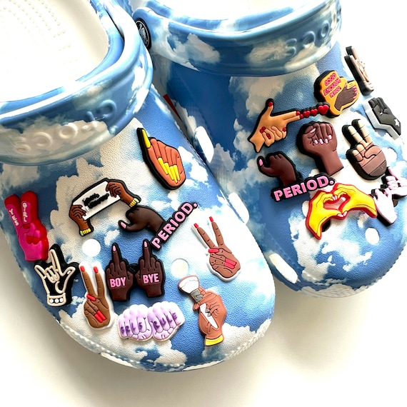 black power croc charms