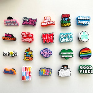 Feel Good Sayings for Shoes | Keep it Weird Clog Charms | You Are Kind Charm | Books Charm | Gift Ideas