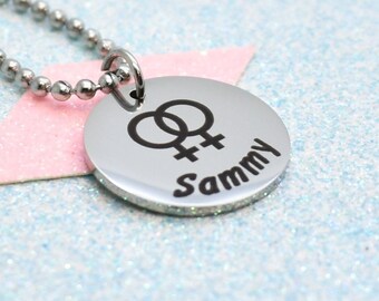 My Truth, Gay Pride Venus Necklace, Personalised LGBT Gay Pride Jewellery