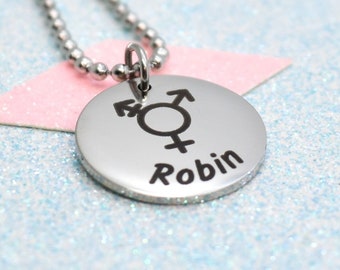 My Truth, Transgender Pride Necklace, Personalised LGBT Gay Pride Jewellery