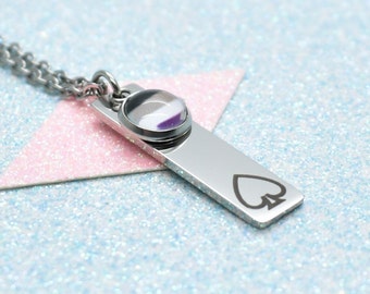 Minimalistic Asexual Pride Necklace, Asexuality Gifts, Asexual Pride, Be Proud, Pride Gifts