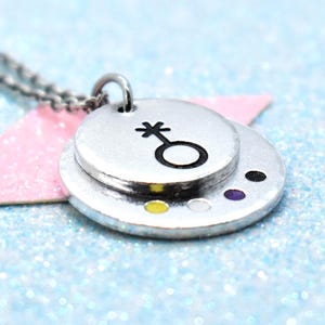 Non Binary Pride Necklace: Choice of Pride Flags