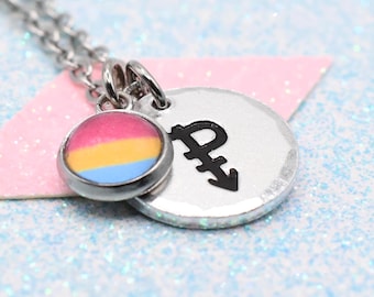 Pansexual Pride Pendant Necklace: LGBT Symbol Jewellery
