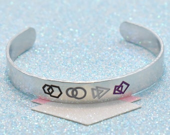 Abstract Asexual Pride Bracelet - LGBTQ Gay Pride Bracelet