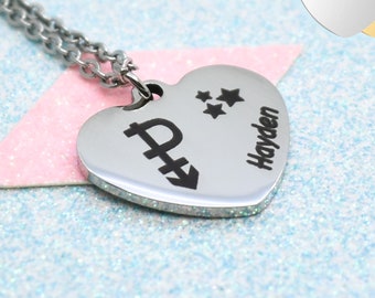 Cute Pansexual Necklace, Personalised Pansexual Jewellery, Personalised Pansexual Gifts, Pansexual Pride, Pansexuality  coming out gifts