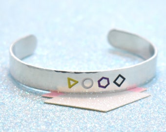 Geometric Non Binary Pride Bracelet - LGBTQ Gay Pride Bracelet, Non Binary Jewellery