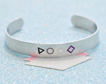 Geometric Asexual Pride Bracelet - LGBTQ Gay Pride Bracelet