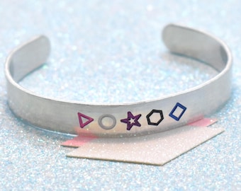 Gender Fluid Pride Bracelet: Geometric LGBTQ Jewellery